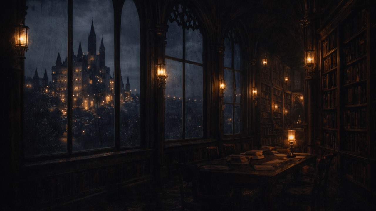 You’re Home After a Long Day — Watching the Rain | Dark Academia Study Music