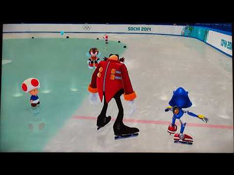 Mario Sonic Sochi 2014 Dr Eggman Gets Last Place In Short Track Speed Skating 1000m
