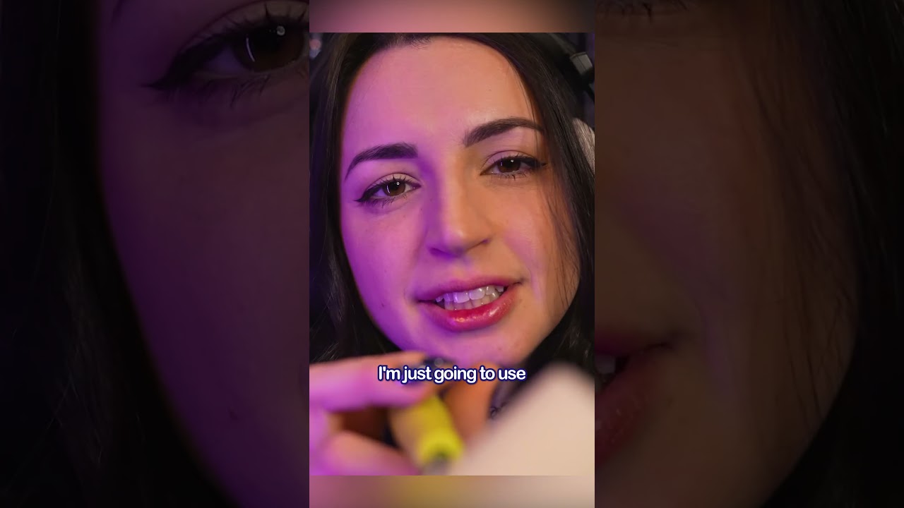 ASMR - Rolling thick and thin layers on your face #shorts
