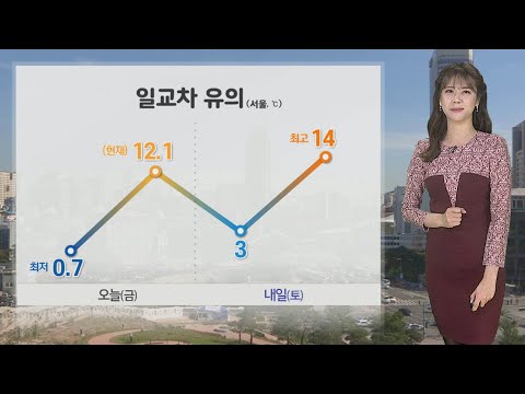 [날씨] 주말 큰 일교차 유의…전국 '건조특보' / 연합뉴스TV (YonhapnewsTV)
