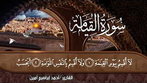 سورة القيامة كاملة / القارئ أحمد إبراهيم أمين