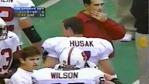Oregon LB Chris Vandiver tackle for loss on middle...