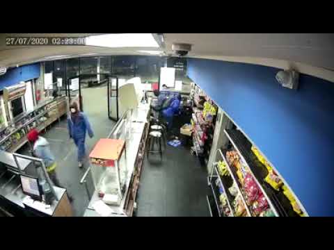 Mbombela, Mpumalanga petrol station robbed and blown up.