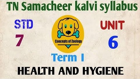 #Class7 #TN #samacheerkalvi #Zoology 7th science Term I unit - 6 Health and Hygiene 2