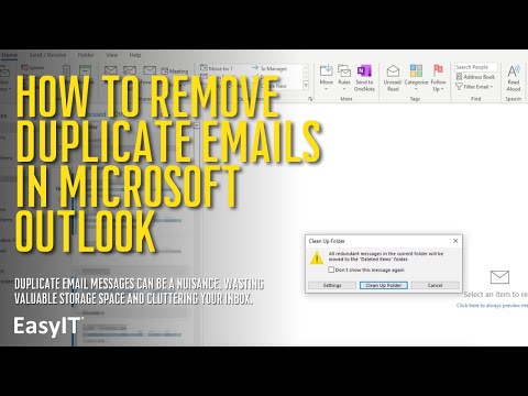 Video: Bagaimana cara menghapus email duplikat di Outlook 2013?