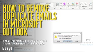 How To Remove Duplicate Emails In Microsoft Outlook