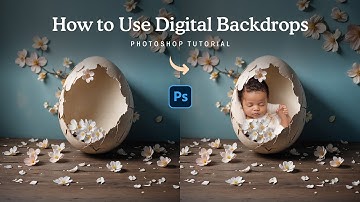 How to Use Digital Backdrops Photoshop Tutorial - Easter theme