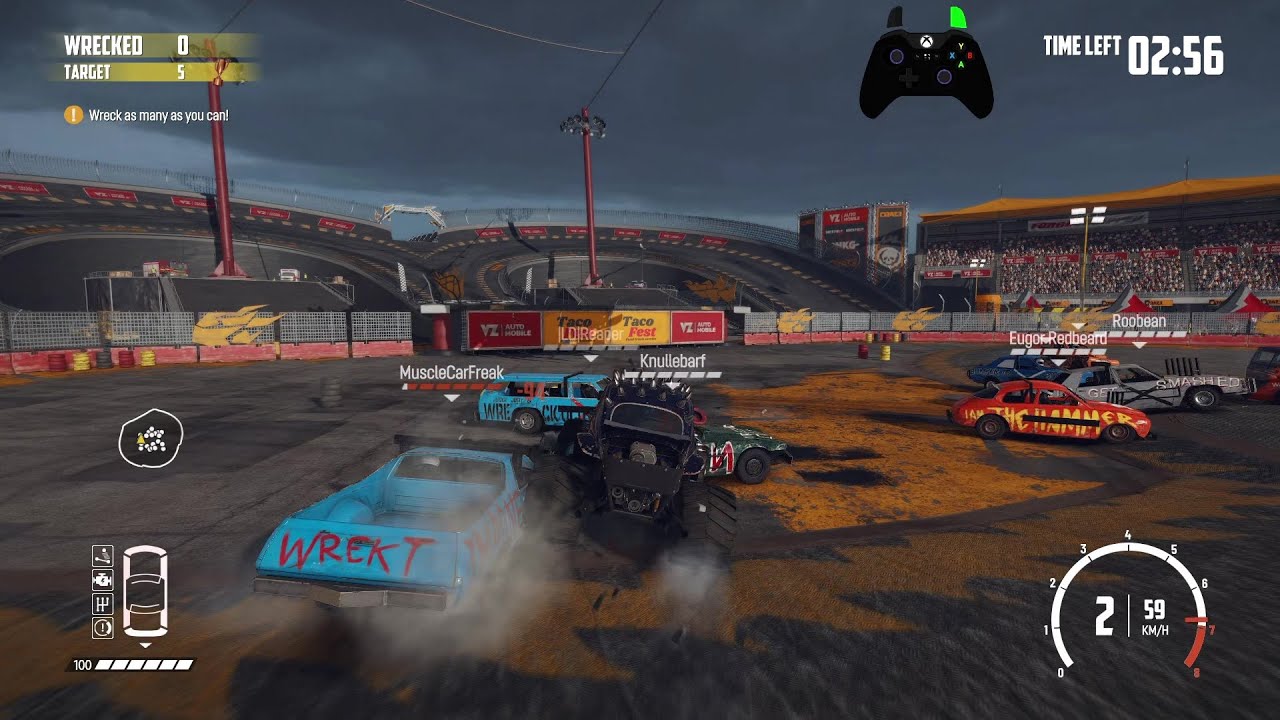 Wreckfest 23.09.15 Tournament Rampage Rush - Wrecknado - Bugzilla - YouTube