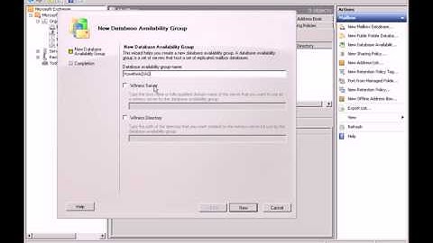Exchange 2010 - Mailbox Role installation & Database availability group (DAG) Creation