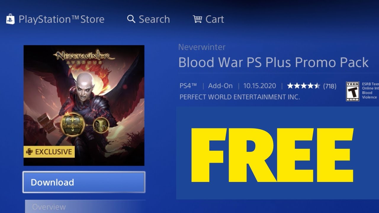 How to get Neverwinter Blood War PS Plus Promo Pack Free on PlayStation | PS4