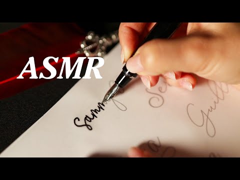 ASMR Calligraphy | Writing Your Names