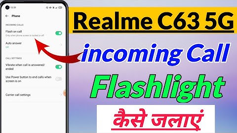 Realme C63 5G me flashlight setting kaise enable kare | how to enable flashlight in realme c63 5g