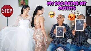 Dad *Rates and Reacts* my Outfits😰😵‍💫Part2 | Indian dad reacts western fits😱🧿#dad #reaction #outfit