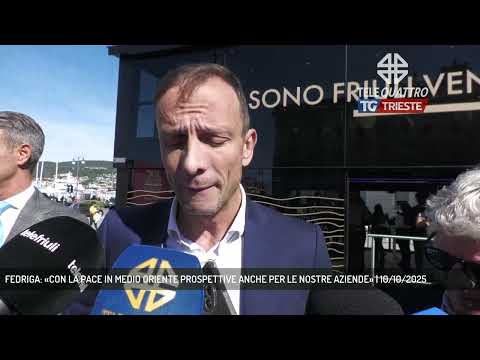 FEDRIGA: «CON LA PACE IN MEDIO ORIENTE PROSPETTIVE ANCHE PER LE NOSTRE AZIENDE» | 10/10/2025