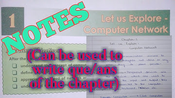 DAV Class 8 Computer Chapter 1 Notes/Fair||Let us Explore-Computer Networking
