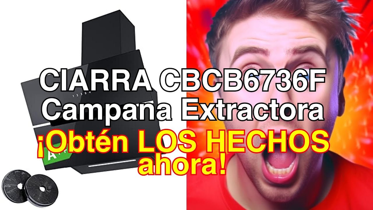 CIARRA CBCS9102 Campana Extractora 90 cm Clase A+++ 650 m³/h