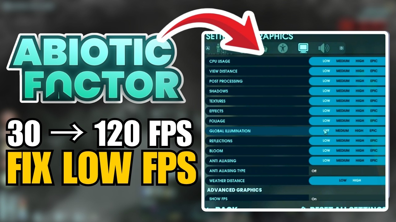Abiotic Factor Low FPS & Stutters? Fix!