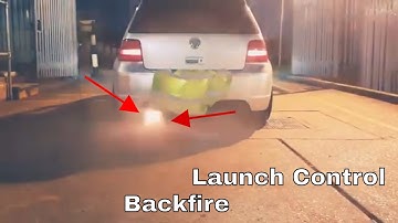 VW Golf MK4 1.8T Launch Control Back Fire in Action