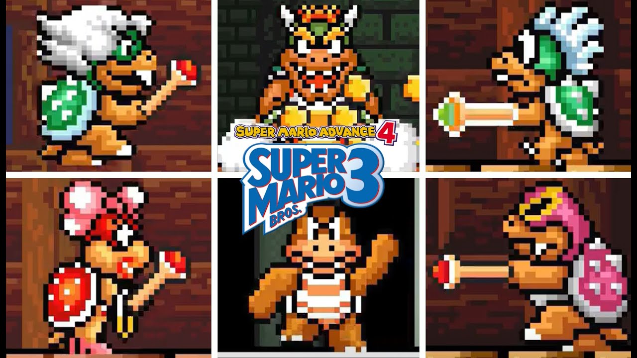 SUPER MARIO ADVANCE 4 - All Bosses (e-Reader Bosses Included)