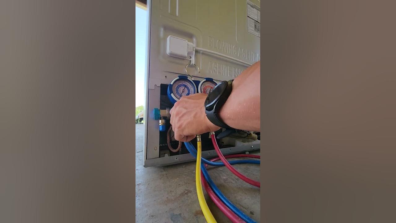 Adding r134a refrigerant to a installed conventional compressor on a lg