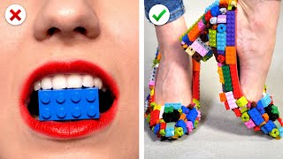 MODA COM BRINQUEDOS E MAIS! Truques e Formas Divertidas de Reutilizar Lego e Ideias DIY