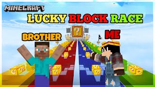 PLAYING LUCKY BLOCK RACE WITH BROTHER #viral #indian #india #gaming #felixgaming#trend #minecraft