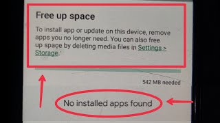 Play Store Fix Free up Space With no installed Apps found Problem Solve in Android 2023 screenshot 3