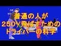 誰でもドライバーで250Y飛ばせる科学。5分で分かるドライバーの科学 第1弾