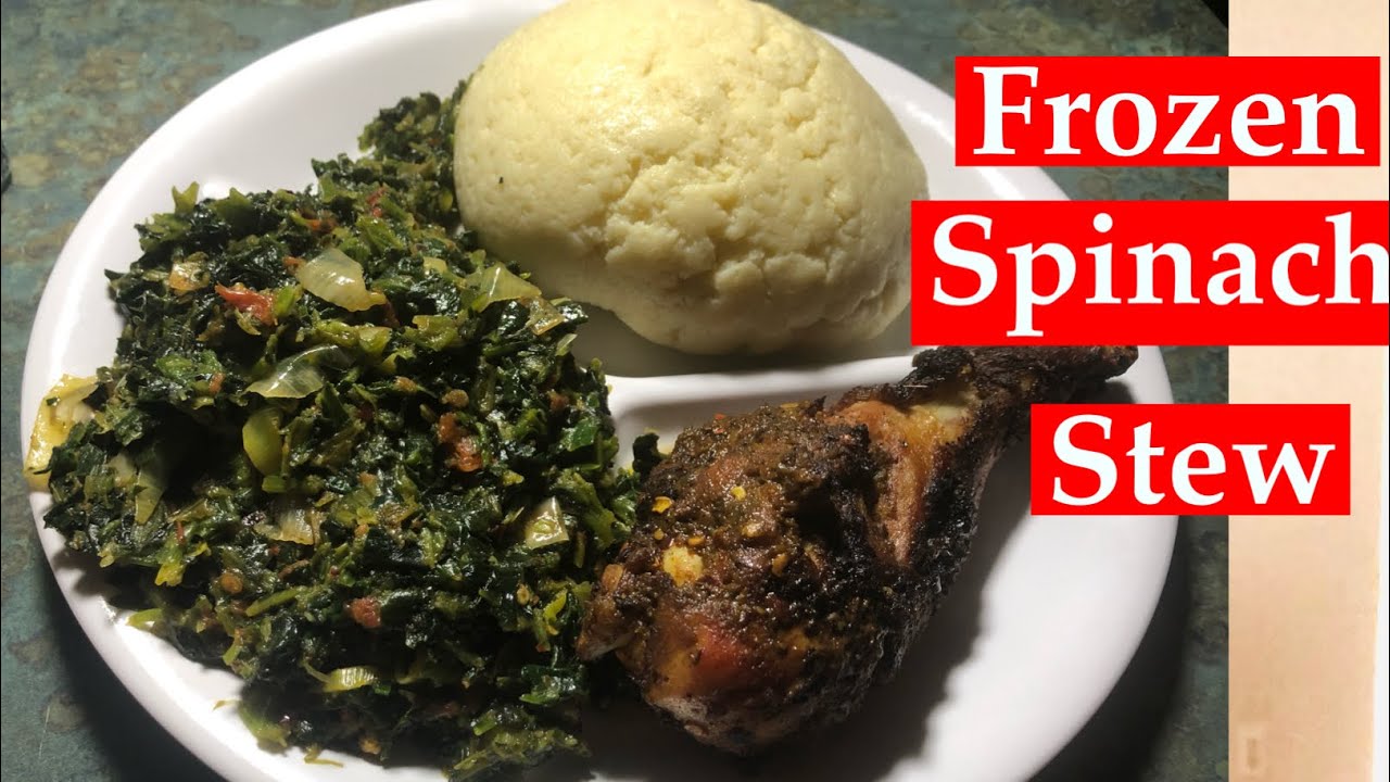 How to cook Frozen Spinach Stew. Cameroonian (NWR) way