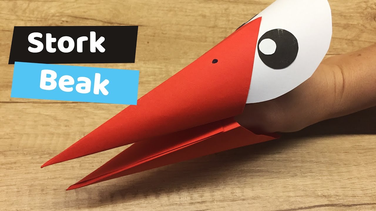 vingerafdruk schijf Vertrek Paper crafts - Stork FUN and SIMPLE craft fo kids - YouTube