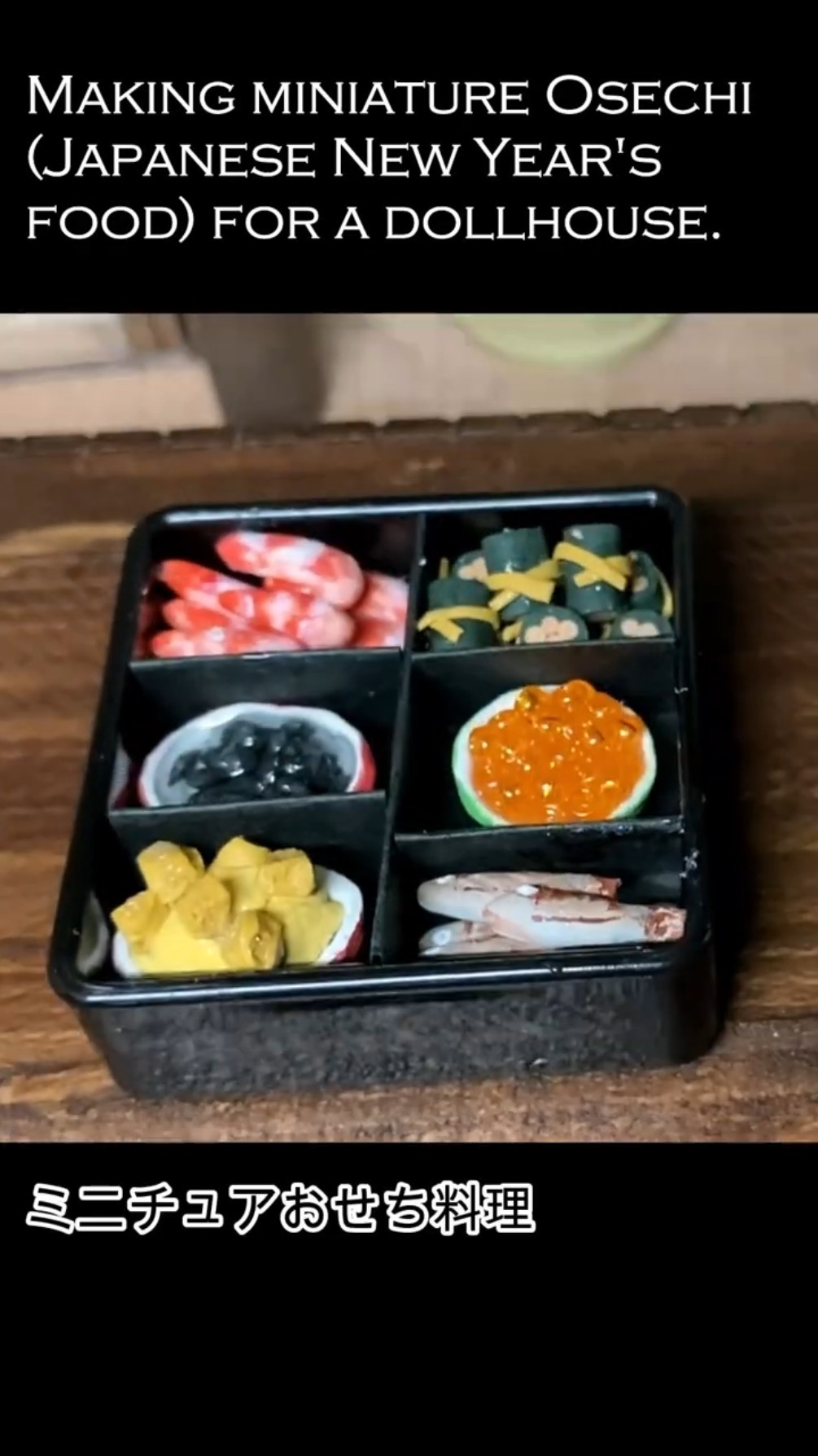 DIY 1/12 Scale Miniature Osechi (Japanese New Year's Food) #shorts