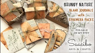 Grungy Nature Handmade Journals & Ephemera Packs #junkjournalfolios