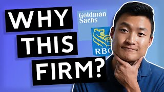 Why This Firm? (Examples for Goldman Sachs and RBC)