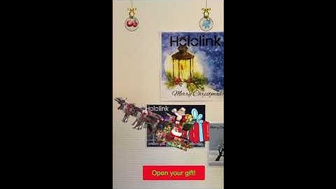 Augmented Reality Christmas Card made with Hololink