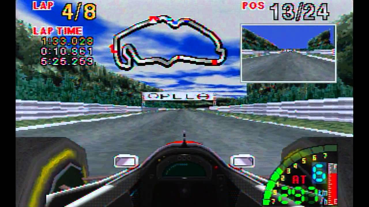 F1 challenge Sega Saturn Racing wheel gameplay YouTube