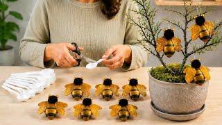 Full WOW! 😍 INCREDIBLE BEE CRAFT IDEA USING PLASTIC SPOONS FOR HOME DECOR! DIY Guide