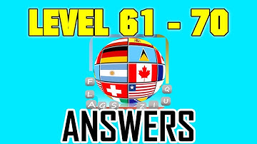 Countries Flags Quiz - Master 61 - 70 - All Answers - Walkthrough