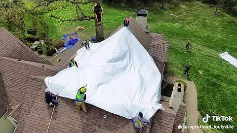 Shrink Wrapping a Roof