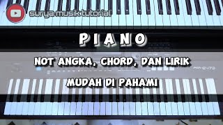 tutorial not angka dan chord beserta lirik lagu Piano ciptaan H.Rhoma Irama