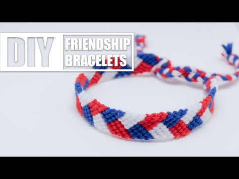 DIY Three Colors Candy Stripe Friendship Bracelets | Easy Tutorial for Beginners