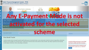 Any E-Payment Mode is not activated for the selected scheme