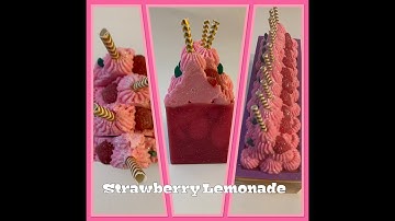 THE MAKING OF STRAWBERRY LEMONADE FROSTED SOAP | COLD PROCESS SOAP | HANDMADE