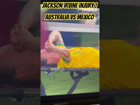 Jackson Irvine ankle snap injury for Socceroos vs Mexico  #mexvsaus #mexvaus #socceroos #mexico