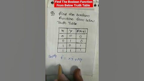 Find The Boolean Function From Below Truth Table #booleanlogic #booleanalgebra #boolean #feedshorts