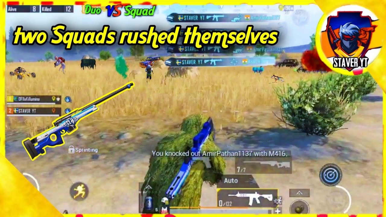 TWO SQUADS RUSHING THEMSELVES | DUO VS SQUAD | PUBG MOBILE - YouTube