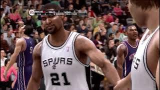 NBA Live 09 Xbox 360 Gameplay - New Jersey Nets vs San Antonio Spurs