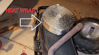 NEW MINIBIKE! coleman ct200u and my first time wrapping exhaust