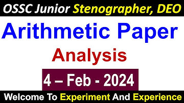 OSSC Stenographer Math Answer Key  (Unofficial) | #ossc #osscexam