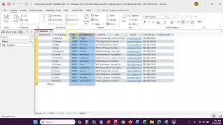 Access Ch 1 Guided Project 1-2, Steps 5 - 17