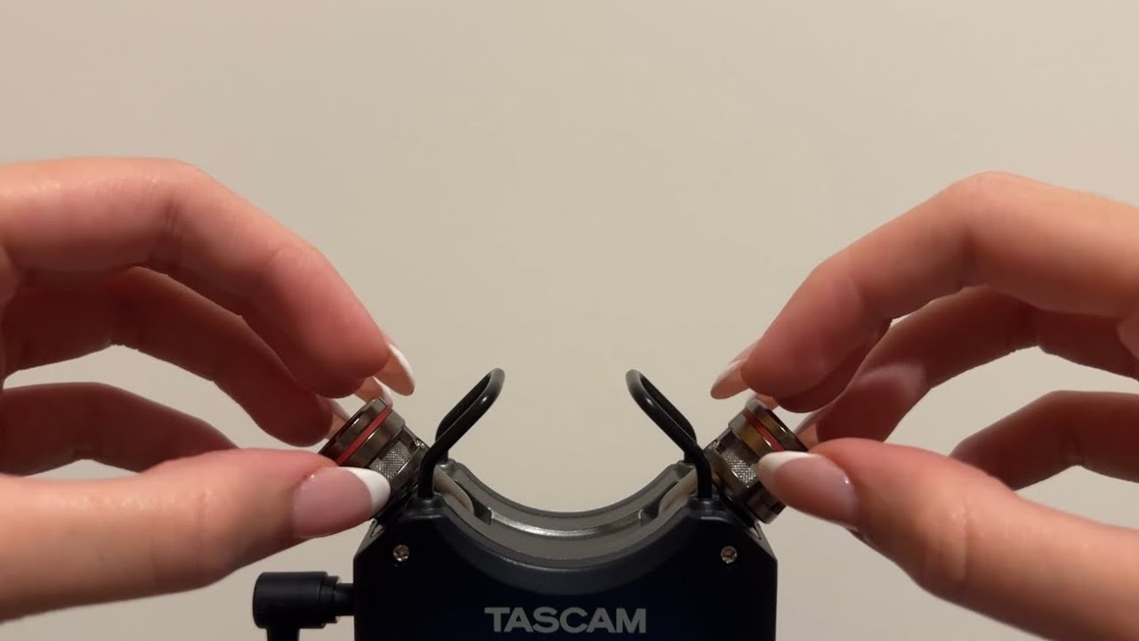 ASMR Soft and Delicate Taps on Tascam Mic w/ Acrylic Nails 
